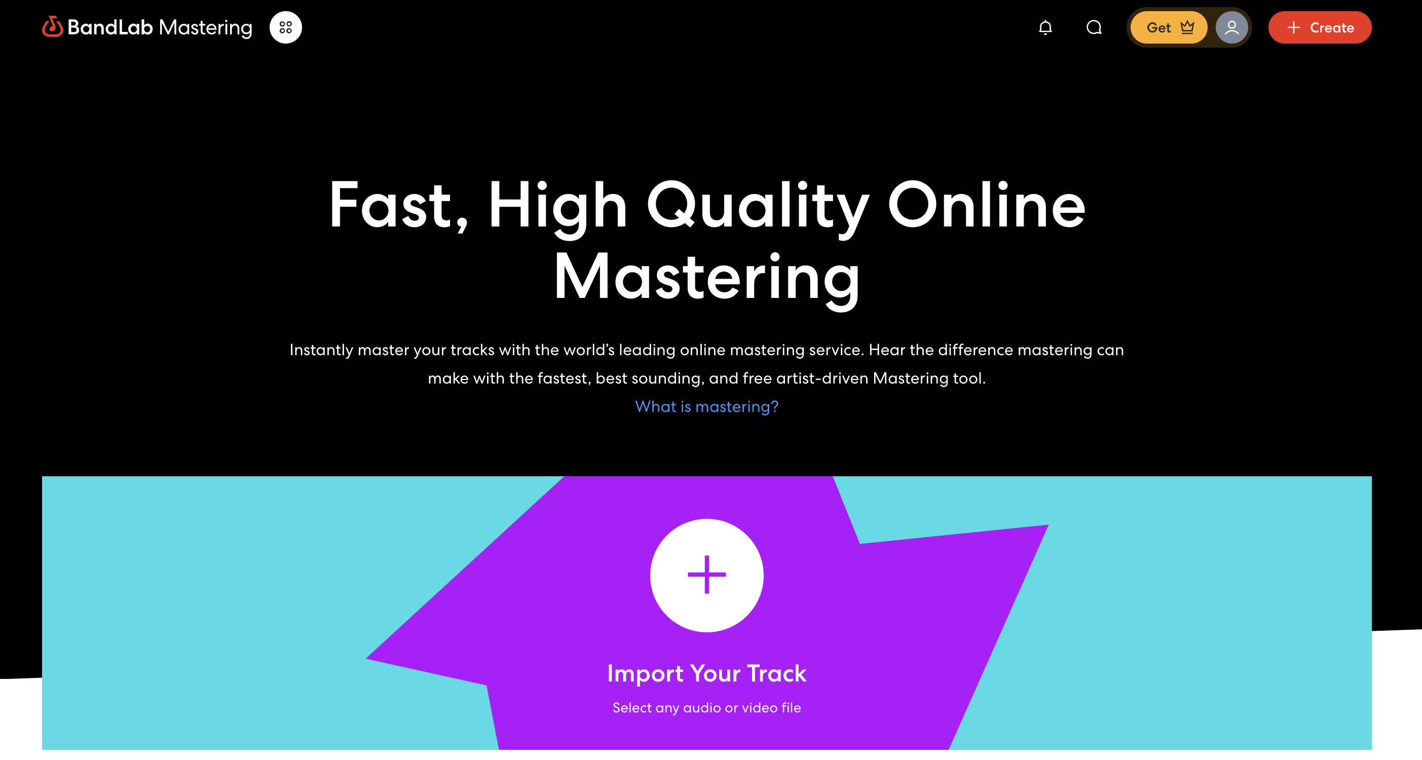 Bandlab Mastering Page