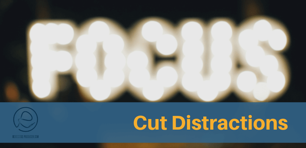 Image of a blurred light that spell the word focus.