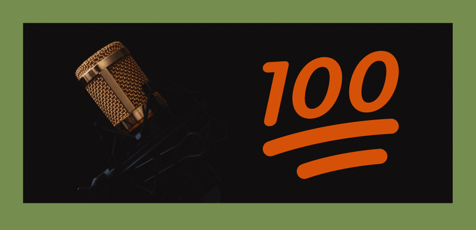 Microphone with 100 emoji Microphone with 100 emoji